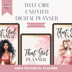 That Girl Digital Planner: Undated, Hyperlinked (PDF Download)