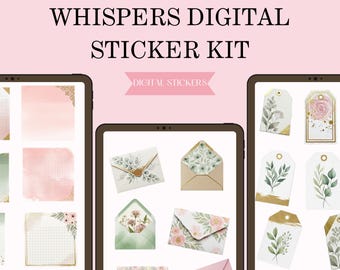 Wildflower Whispers Digital Sticker Kit - 440+ Floral PNGs & GoodNotes Book