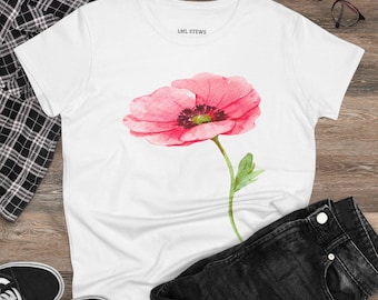 Women Clothing, Poppy T-shirt, Floral Spring Design