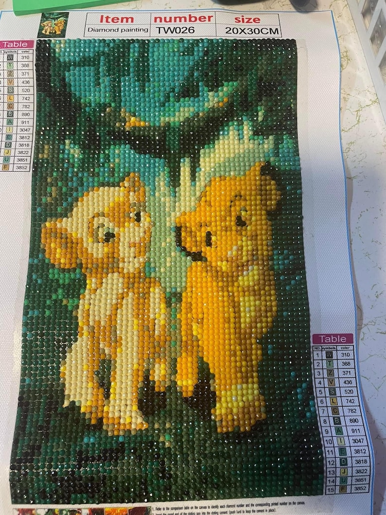Finished Simba and Nala Lion King Diamond Painting - Etsy