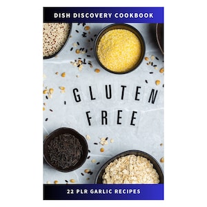 Gluten-Free Cookbook | 22 Recipes | Recipe eBook PDF | Digital Download | Commercial Use | PLR Recipes | Blog Content | Website Content