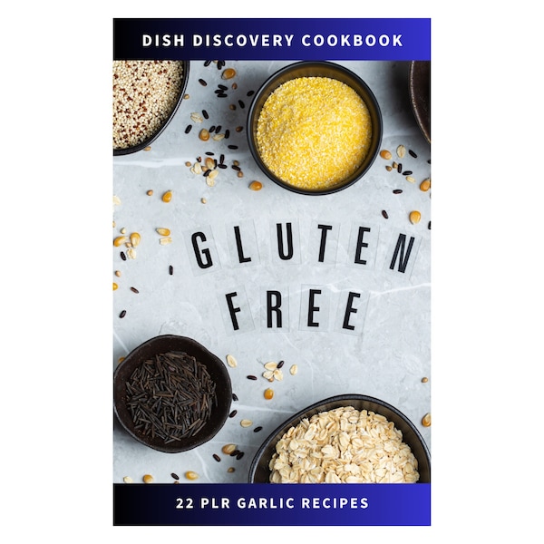 Gluten-Free Cookbook | 22 Recipes | Recipe eBook PDF | Digital Download | Commercial Use | PLR Recipes | Blog Content | Website Content