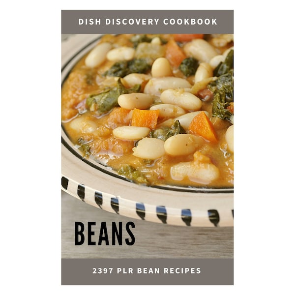 Bean Recipes and Cookbook |  2,397 Recipes | Recipe eBook PDF | Digital Download | Commercial Use | Legumes | Blog and Website Content