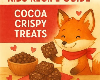 Christmas Fox Cocoa Crisp Bar Recipe | Illustrated Recipe for Kids (PDF)
