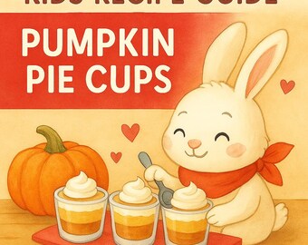 No-Bake Pumpkin Pie Cups Recipe | Kids' Cooking Activity | Illustrated Recipe (Digital Download PDF)