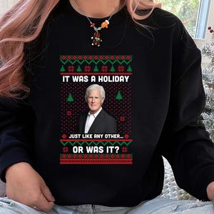 True Crime Christmas Sweater, Funny Christmas Party Holiday Printed Sweatshirt, True Crime Christmas Ugly Crewneck Sweater, Christmas Gifts