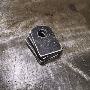 1x1.5 Flat Weld Tab A36 Carbon Steel 3/8&quot; hole 1/8&quot; thick