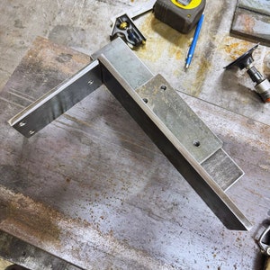 12&quot;x6&quot; Graniet Drijvende Plank Mount L Beugel 3/8&quot; dik