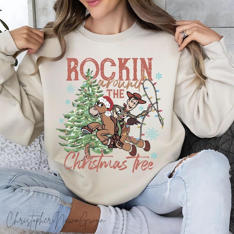 Rockin Around the Christmas Tree PNG Sublimation Design Instant