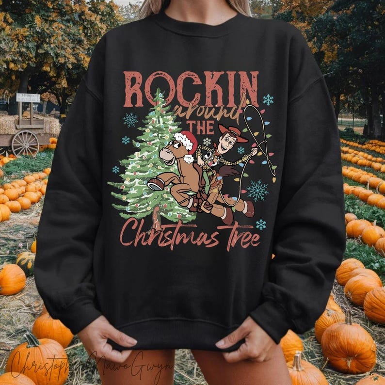 Rockin Around the Christmas Tree PNG Sublimation Design Instant