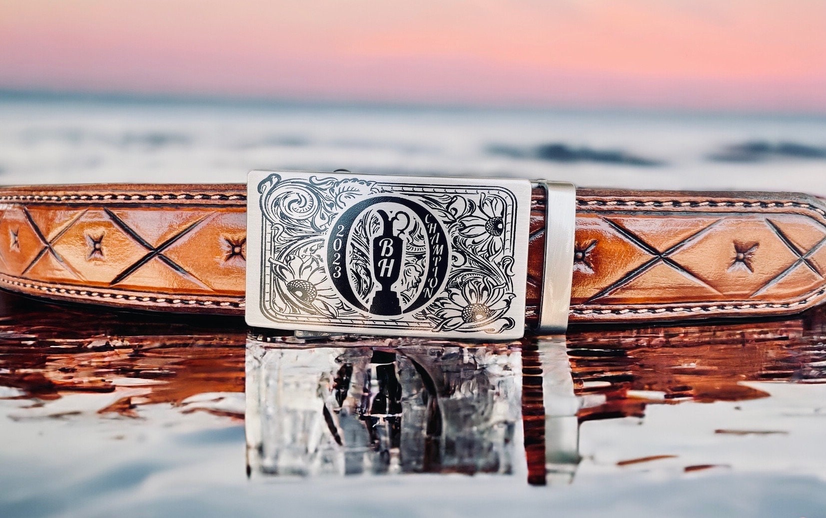 Custom Hand Carved Belt With Custom Buckle - Etsy