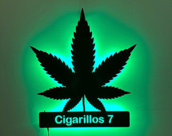 Personalisiertes Cannabis-Wandlichtschild, individuelles Marihuana-Neonschild, Cannabis-RGB-LED-Schild 420, Unkrautblatt-LED-Schild, Marihuana-Namensschild-Geschenk