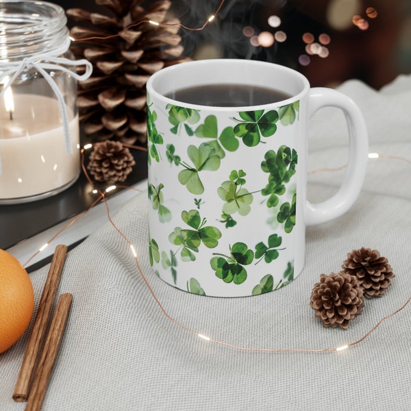 Lucky Sips, St. Patrick's Day Mug, Irish Coffee Cup, Lucky Charm Mug, Shamrock Drinkware, Celtic Celebration Cup, Luck of the Irish Mug