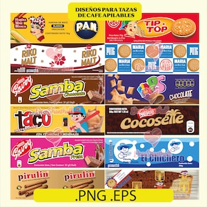PROMO Super Pack Plantillas para tazas de café apilables y 11oz productos venezolanos chucherias 3 en 1 Apilables, Clásicas y editables
