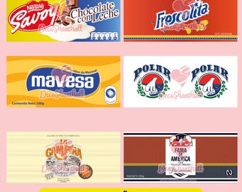 Plantillas envolturas editables para tazas de café productos venezolanos chucherías venezolanas incluye PLANTILLAS PNG Y EPS
