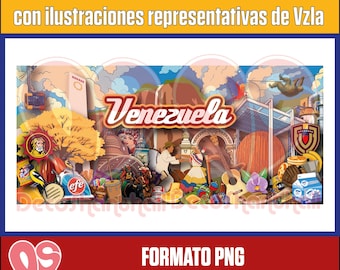 Coffee Cup Template Illustrations Venezuela | Venezuela | Representative illustrations for Venezuelans | PNG 300DPI