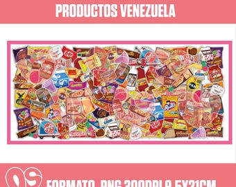 Coffee Mug Template | Venezuela | Illustrations of Typical Products with Icon Stickers | PNG 300 DPI