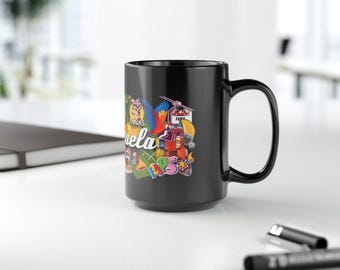 Venezuela Black Mug , Venezuelan Culture Coffee Cup, Indigenous Products, Venezuelan Heritage, Souvenir Mug. cup of venezuela