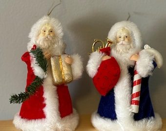 Vieille Déco De Noël : Père Noël Jolly Wolly Hallmark 1991, Super état !