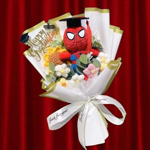 Crochet Character Bouquet – Handmade Plush Gift – Forever Smiling Surprise