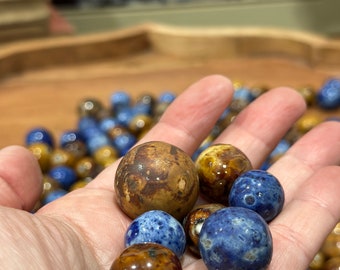 Antique / Vintage “Bennington” Agate Clay Marbles (260+). Some “Fancy Bennington” marbles in lot!