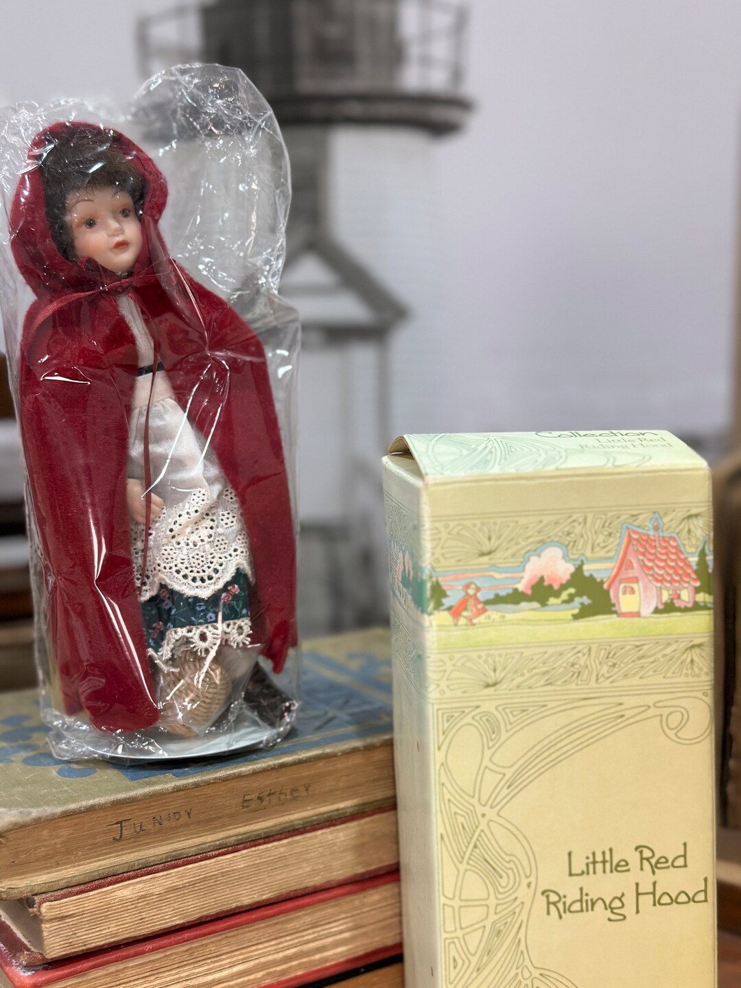 Vintage Avon Dolls Little Red Riding Hood, Cinderella Figurines Decor