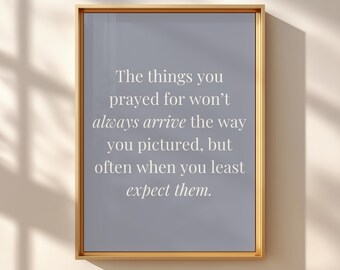 Inspirational Faith Quote Print: Minimalist Neutral Wall Art (Digital Download