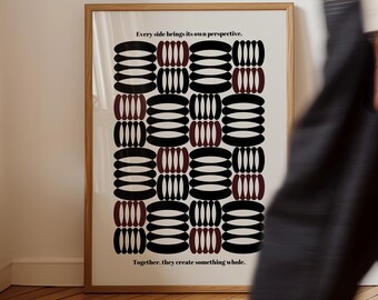 Minimalist Abstract Art Print – Modern Geometric Shapes (Digital Download)