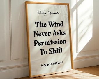 Empowering Minimalist Wall Art: Bold Motivational Quote Print for Personal Growth & Inspiration