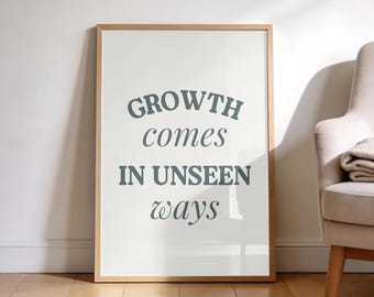 Minimalist Growth Quote Wall Art: Spiritual Healing Printable Decor for Faith-Inspired Homes