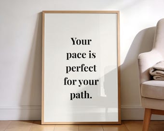 Inspirational Quote Print: Minimalist Wall Art for Calm Spaces (Digital Download