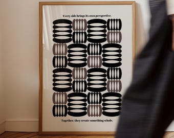 Brown Abstract Art Print: Minimalist Earth Tone Quote (Digital Download)