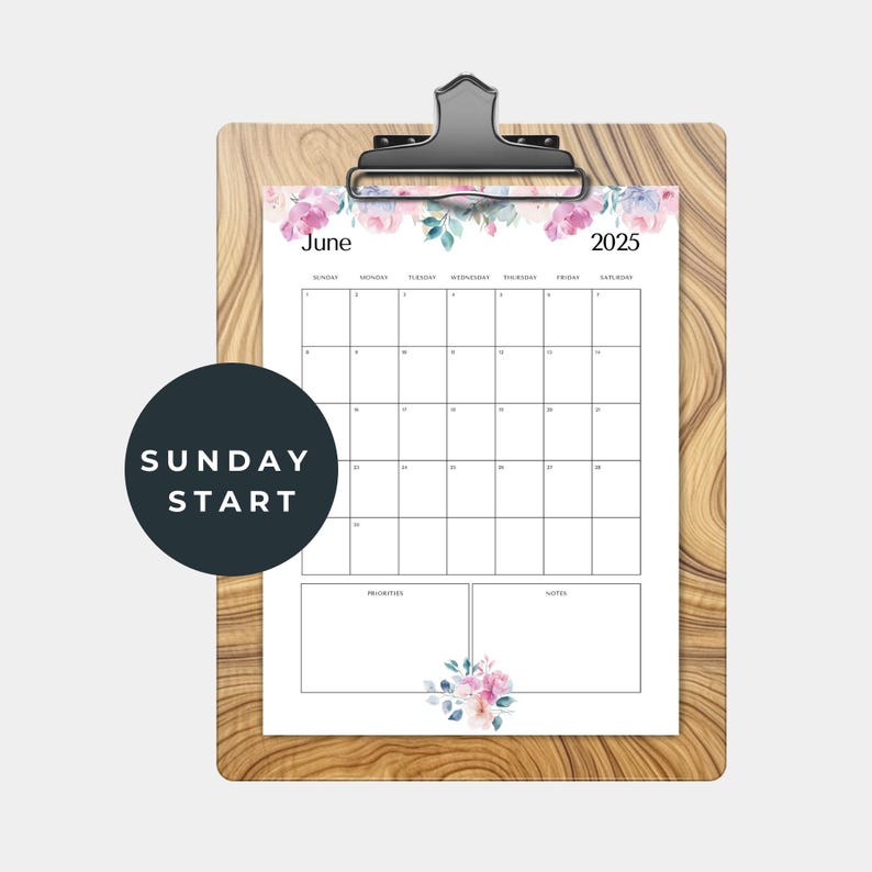 Printable Calendar 2025 Montly Planner for Families Students