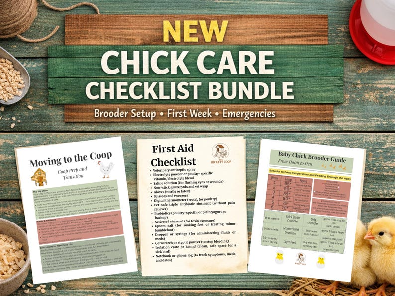 Chick Care Checklist Bundle – Brooder Setup and First Aid Guide ...