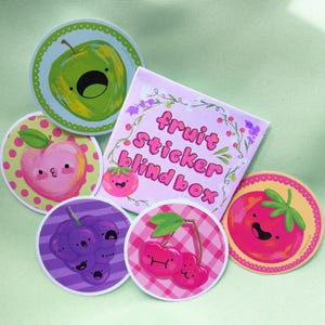 Obst Sticker Blind Box – Zufällige Auswahl aus Vinyl, für Wasserflasche, Computer, Notebook