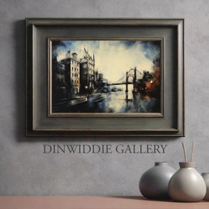 Cityscape in Black and White: Modern Wall Art, Urban Print, Abstract Artwork Street Echos -  004