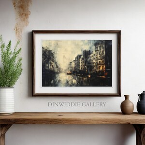 Cityscape in Black and White: Modern Wall Art, Urban Print, Abstract Artwork Street Echos -  003