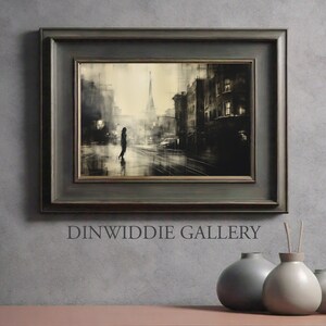 Cityscape in Black and White: Modern Wall Art, Urban Print, Abstract Artwork Street Echos -  009