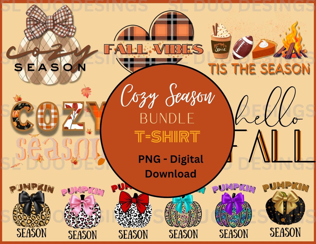 Fall Sublimation PNG Bundle, Print File, Fall Vibes Design, Fall Vibes ...