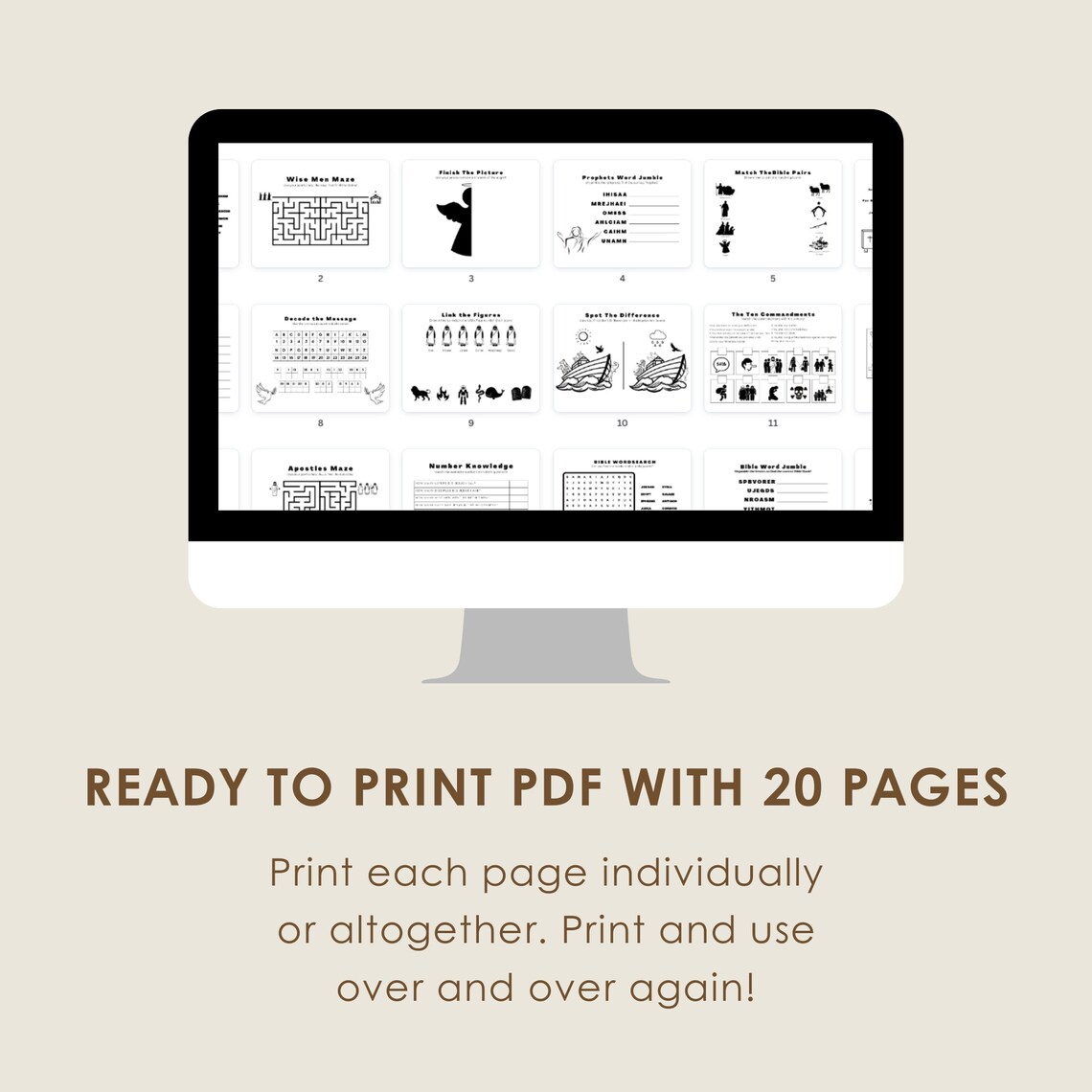 Printable Bible Activity Sheets | Sunday School Print Outs | Christian ...