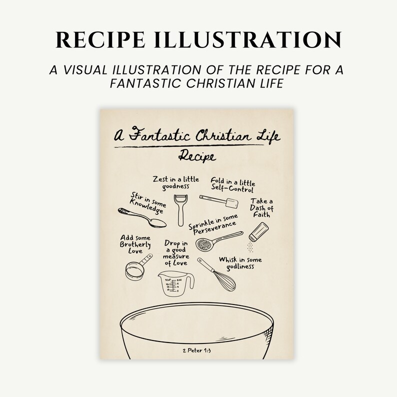 Recipe for a Christian Life Bible Study | 2 Peter (digital Download - Etsy