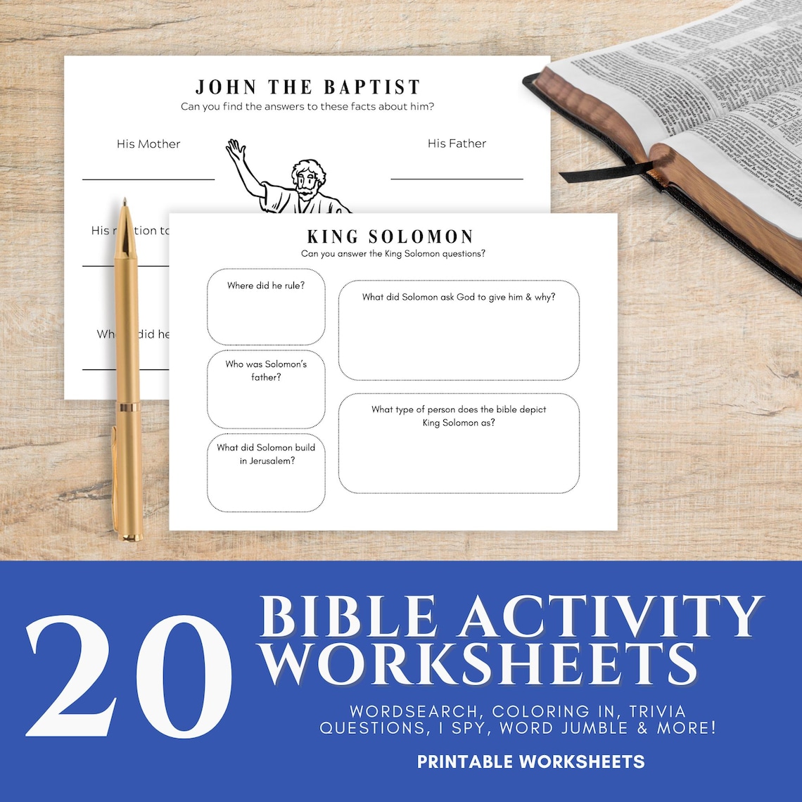Printable Bible Activity Sheets | Sunday School Print Outs | Christian ...
