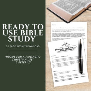 Christian Bible Study | Bible Education | Recipe for a Fantastic Christian Life | Printable Bible Study | Bible Study Discussion Questions