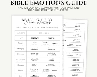 Printable Bible Emotions Guide: Christian Journal Page (PDF Download)