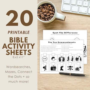 Printable Bible Activity Sheets | Sunday School Print Outs | Christian Games and Puzzles | Printable Crosswords
