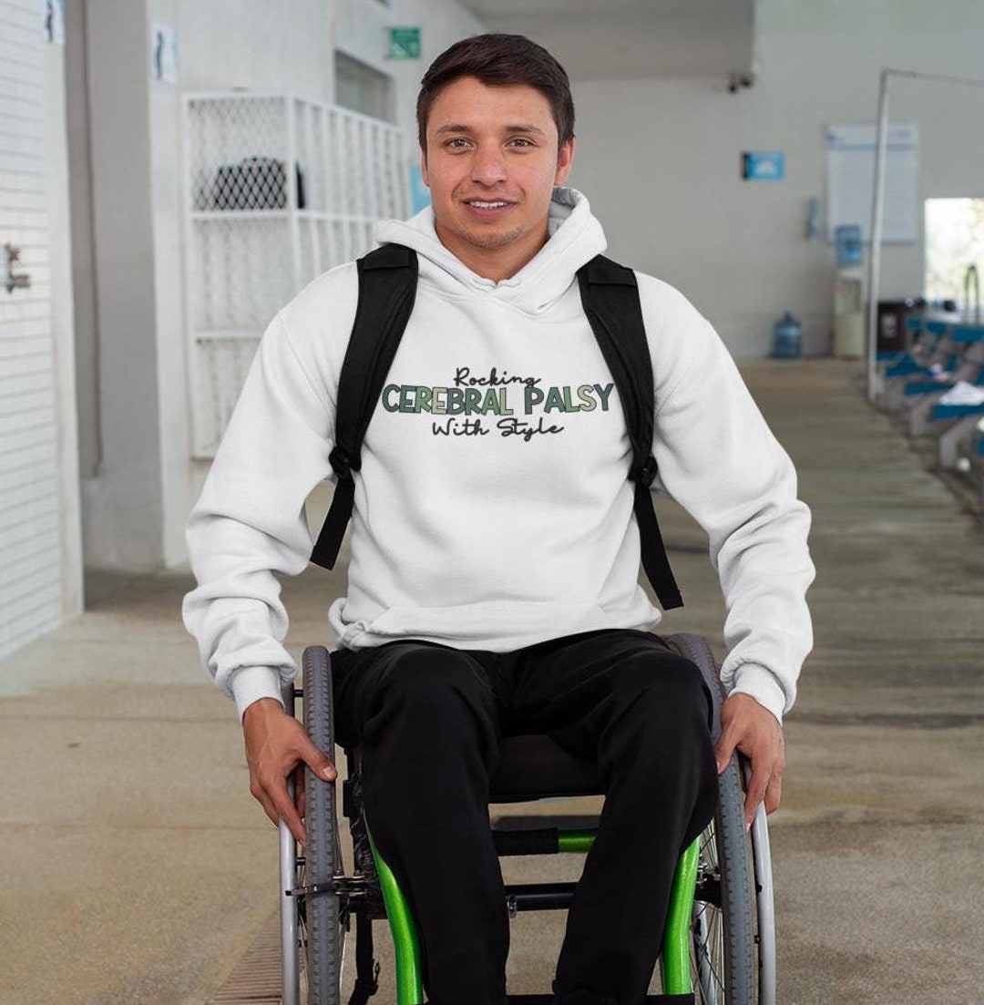 Cerebral Palsy Awareness Hoodie, Disability Pride Sweatshirt, Men's