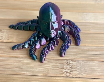 Cabeza de The Rock impresa en 3D, cuerpo de pulpo (rocktopus)