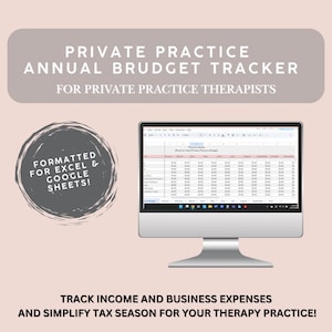 Planilha de controle orçamentário para consultório terapêutico, receitas e despesas (Excel e Planilhas Google)