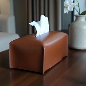 Genuine leather Tissue Box Holder - Rectangle