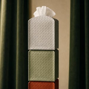 modern napkin holder, tissue box holder, leather tissue holder, tissue box cover, napkin holder, bathroom accessories, leather box, tissue box square,Woven Style , Facial Tissue Box Cover,Woven Checkered Tissue Box Holder,Square Tissue Box Cover